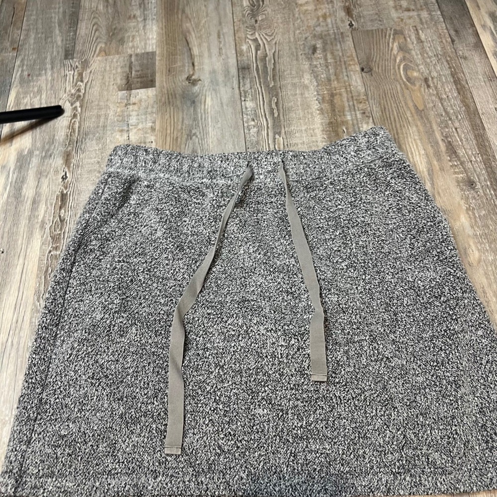 LOFT Womens Skirt Textured Marled Knit Drawstring Gray M